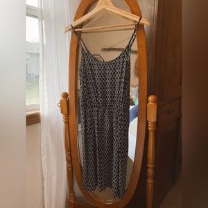 black pattern sundress